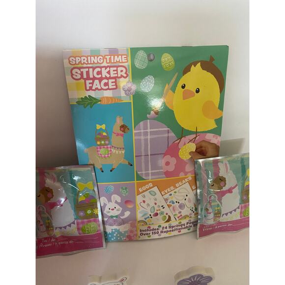 Unicorn & Llama Metal Bucket Easter Basket Books Game Balloons Toy Gift Set - Picture 2 of 5